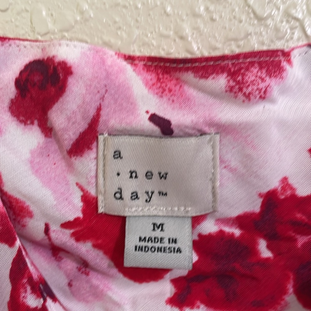 A new day. Floral Pink and White Midi Dress - Picture 8 of 11